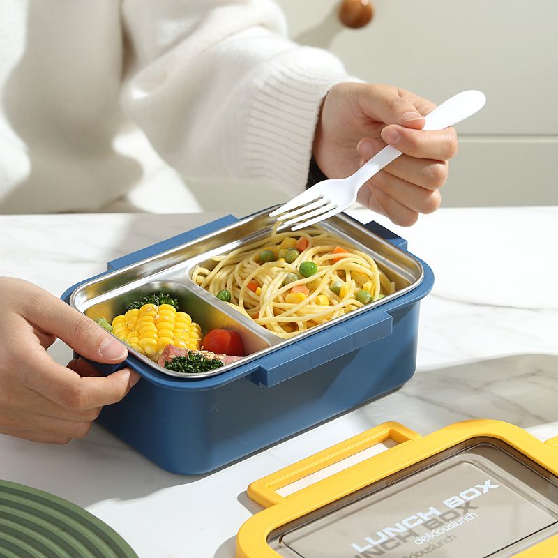 Fiambrera Bento de acero inoxidable 304 al por mayor, para marcas de preparación de comidas, minimalista