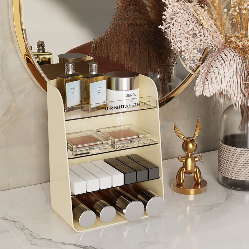 Girls Dorm Multi-Layer Rotating Cosmetic Rack Household Desktop Transparent Organizer Rack Skincare Storage Box