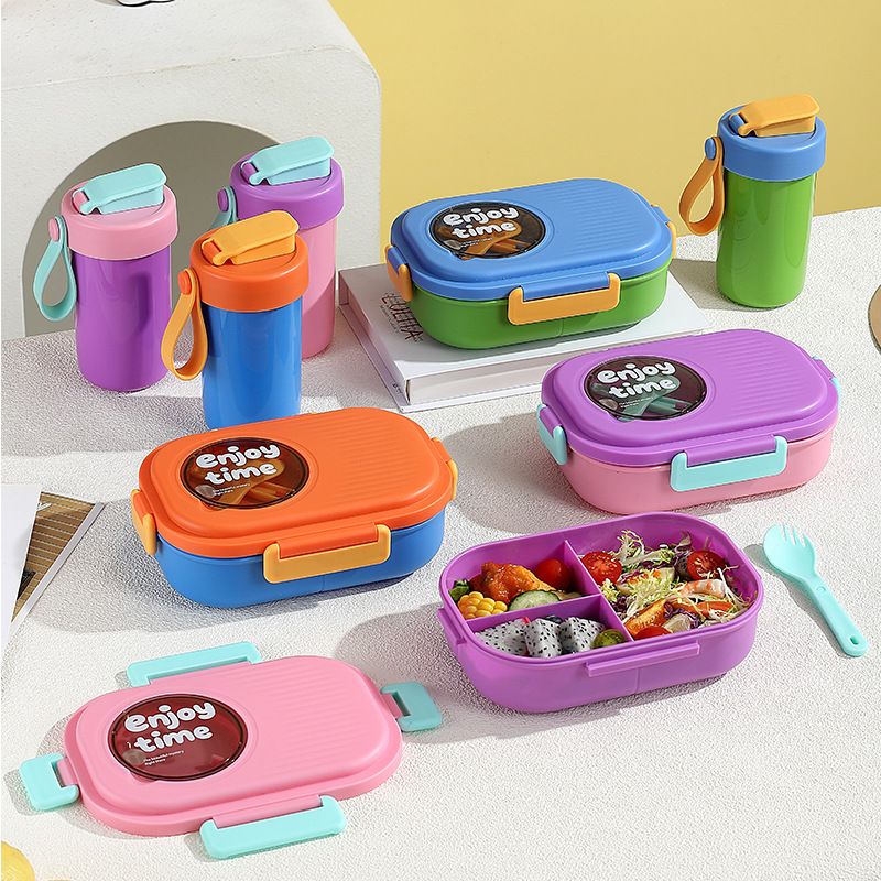 Fiambrera Bento de Acero Inoxidable al por Mayor, Fiambrera Bento de 2 Capas apta para Microondas