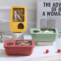 Minimalist Japanese Style Student Compartment Plastic Lunch Box Sauce Box Office Worker Lunch Bento Box Microwave Safe Heating
