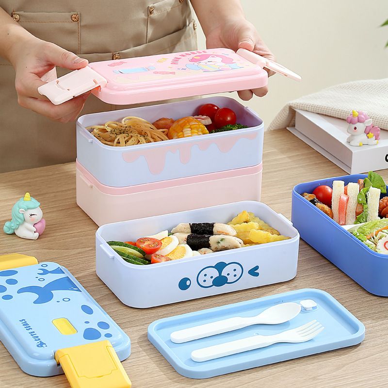 Fiambrera Bento de plástico al por mayor, para la escuela y la oficina