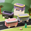 Cartoon Car Shape Student Compartment Lunch Box and Water Cup Set Camping Portable Lunch Bento Box Food Container