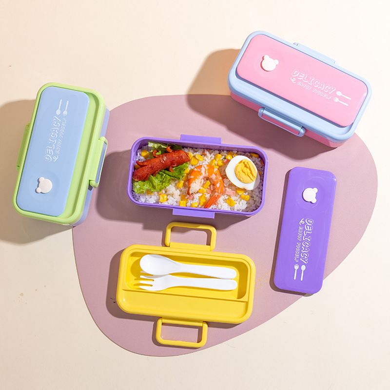 Fiambrera Bento de Plástico al Por Mayor, Fiambrera Estilo Bento