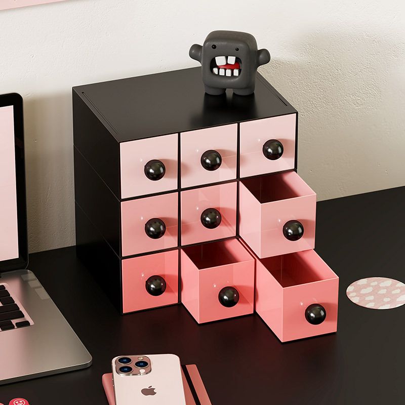 Girls Stylish Cosmetics Drawer Storage Box Multi-Layer Household Desktop Entryway Perler Beads Storage Box