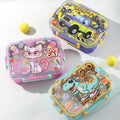 Student Large Capacity 304 Stainless Steel Compartment Lunch Box with Cutlery Kids Cartoon Snack Lunch Box