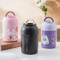 Creative Cartoon 304 Stainless Steel Tumbler Cup Student Breakfast Cup Office Worker Soup Cup and Porridge Jar with Spoon Bucket