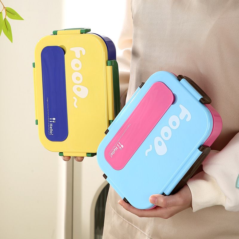 Fiambrera Bento de plástico al por mayor, recipiente de comida apilable