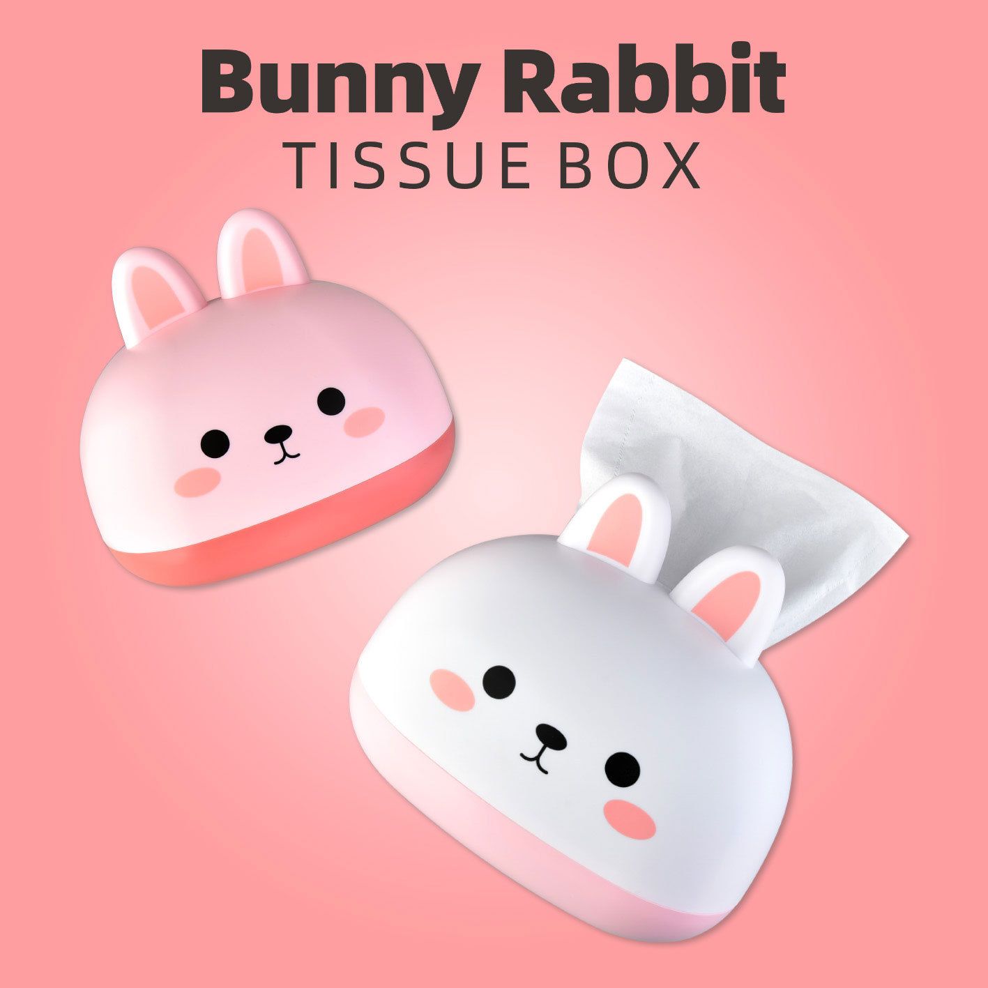 New Cartoon Rabbit Tissue Box Creative Household Living Room Desktop Storage Tissue Dispenser Daily Home Gift Wholesale