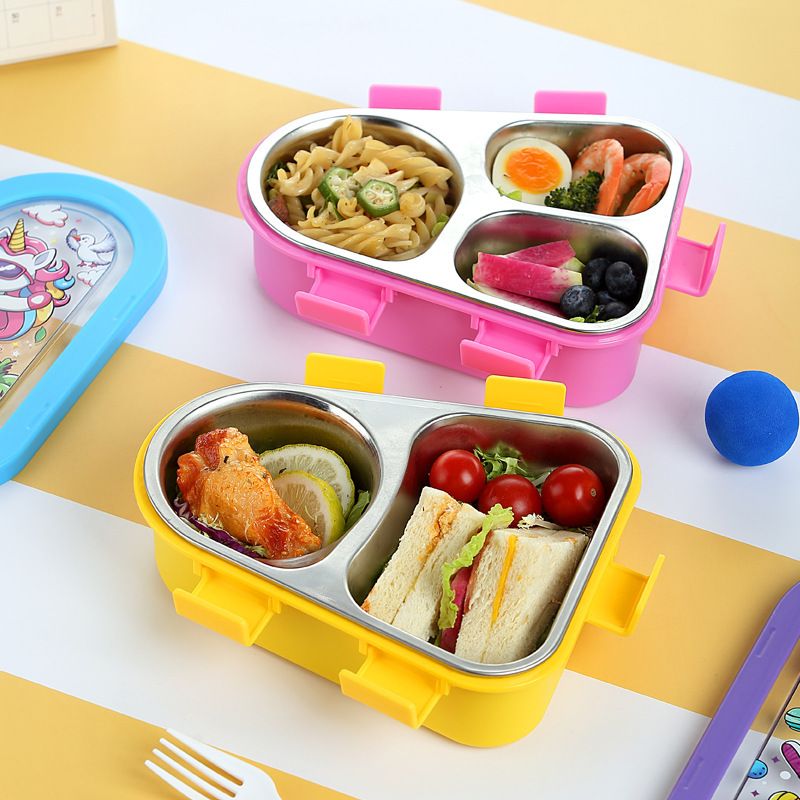 Fiambrera Bento de Acero Inoxidable 304 al por Mayor, con Tapa Estilo Bento