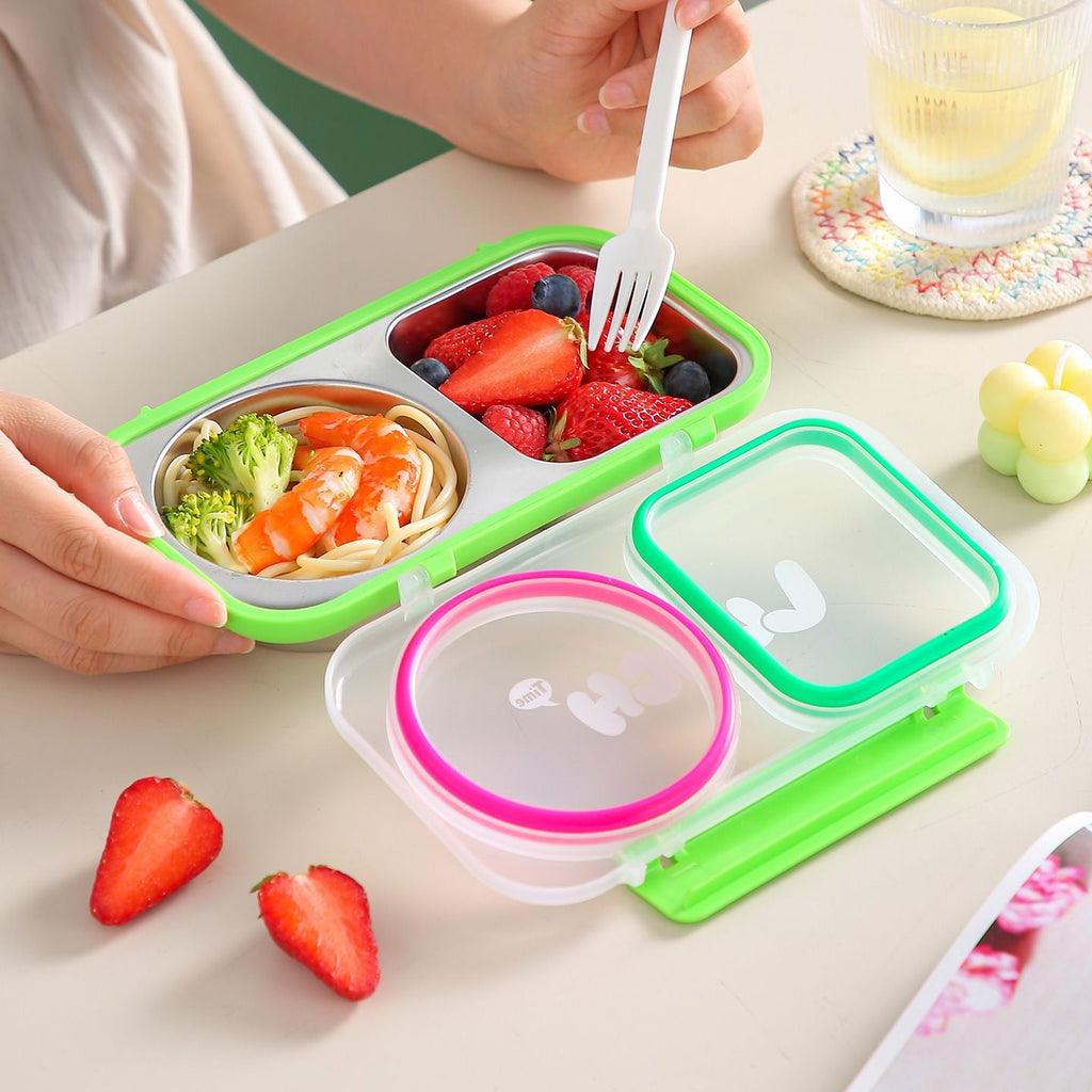 Fiambrera Bento de Acero Inoxidable 304 al por Mayor, Fiambrera Bento Apta para Microondas
