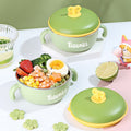 Kids 304 Stainless Steel Learning Bowl Kindergarten Eating Bowl Baby Infant Baby Food Bowl with Lid Tableware