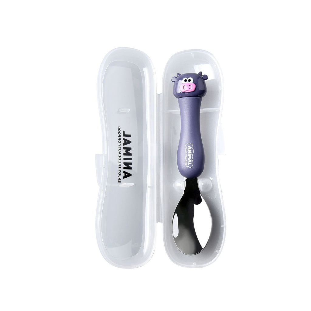 Creative Cartoon 304 Stainless Steel Kids Tableware Baby Eating Feeding Spoon Travel Portable Single Pack