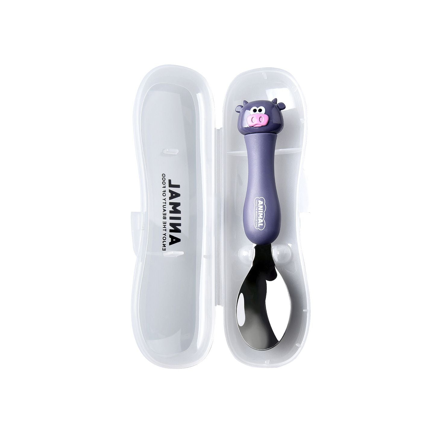 Creative Cartoon 304 Stainless Steel Kids Tableware Baby Eating Feeding Spoon Travel Portable Single Pack