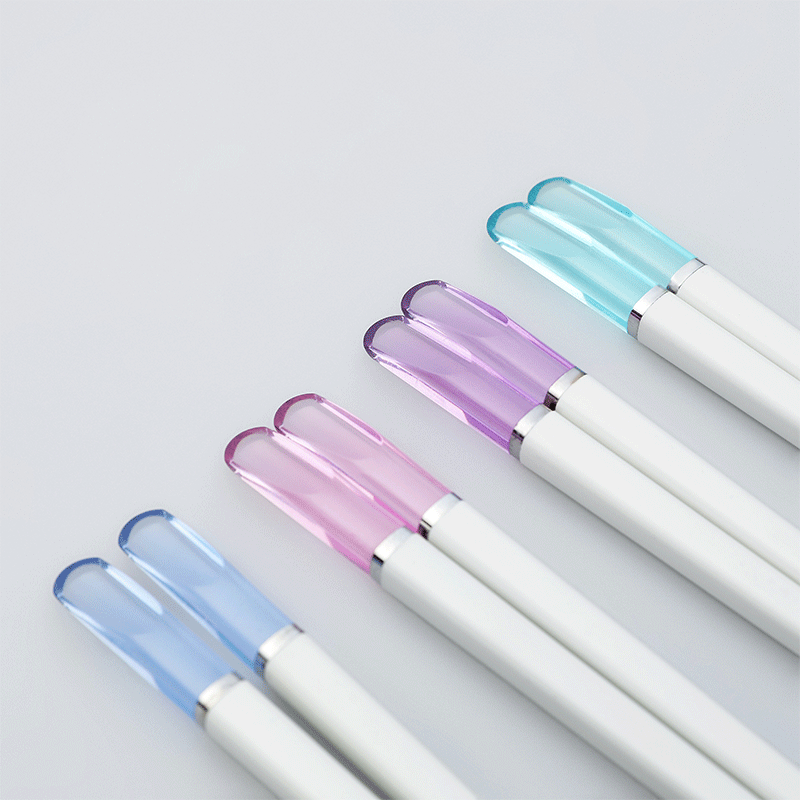 Creative Student 304 Stainless Steel Tableware Set 2-Piece Set Travel Portable Spoon and Chopsticks Gift Logo