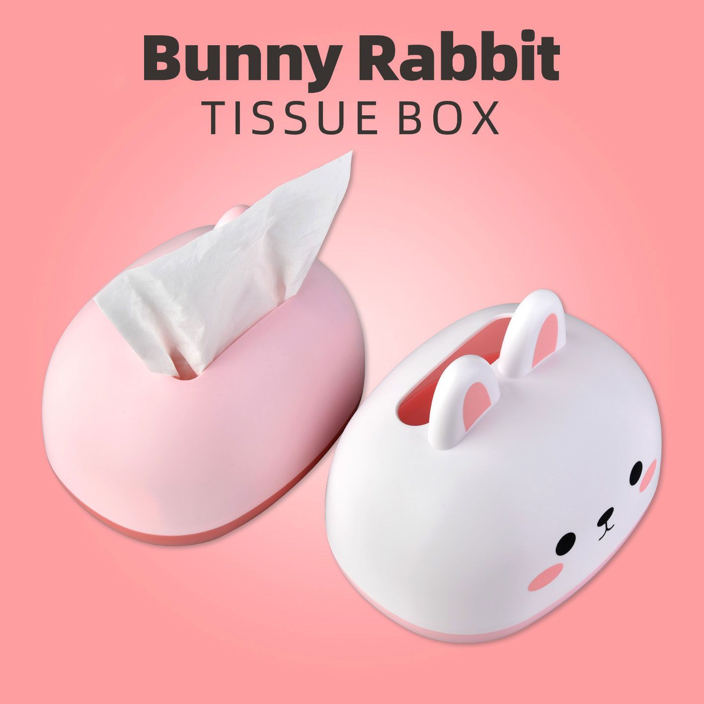 New Cartoon Rabbit Tissue Box Creative Household Living Room Desktop Storage Tissue Dispenser Daily Home Gift Wholesale