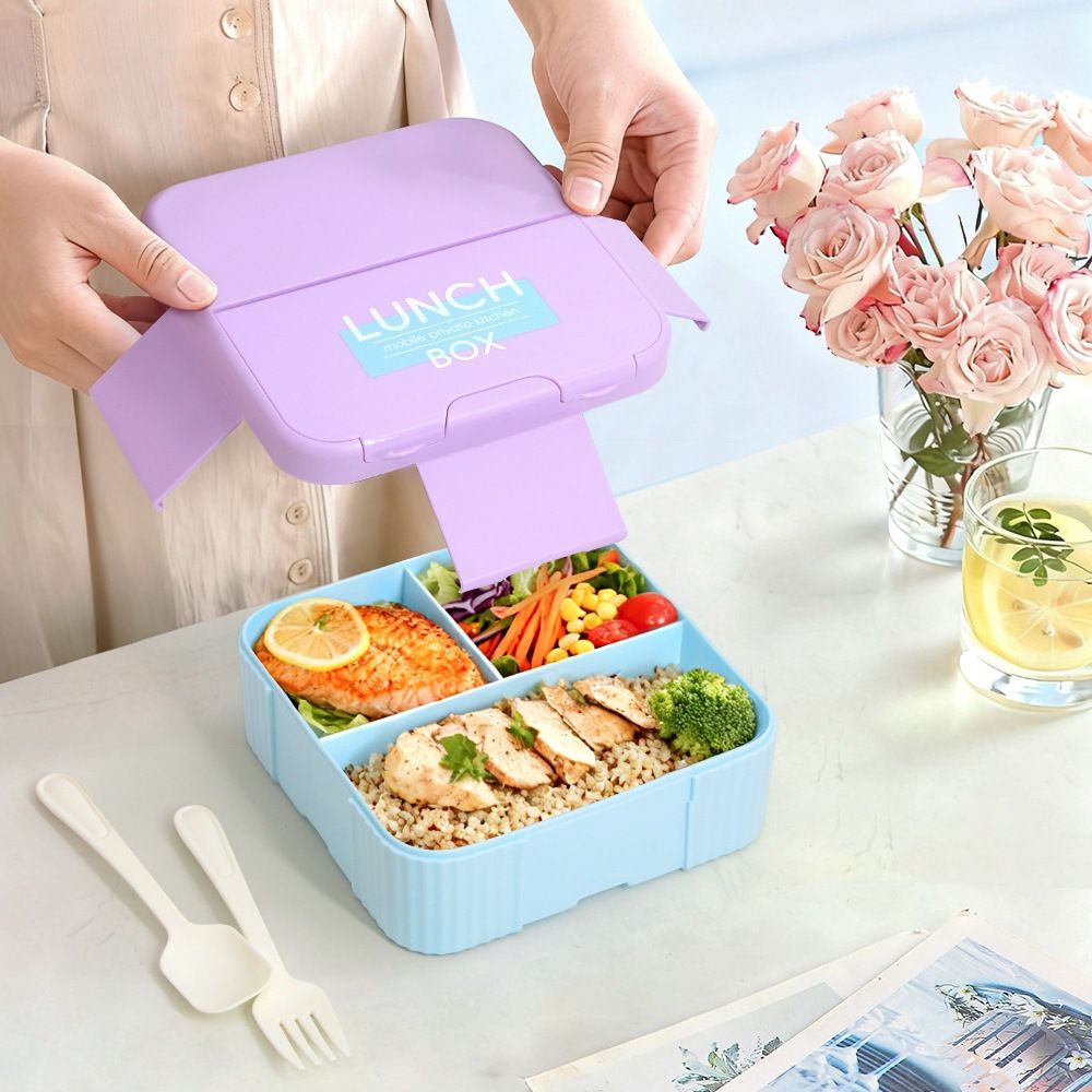 Fiambrera Bento de Plástico al Por Mayor, Fiambrera Estilo Bento